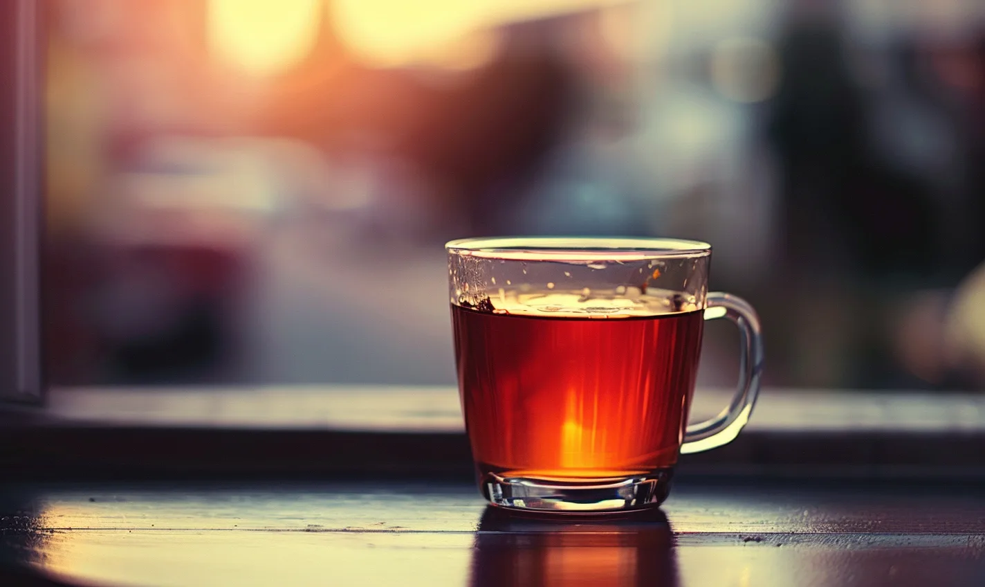 szklanka czarnej herbaty